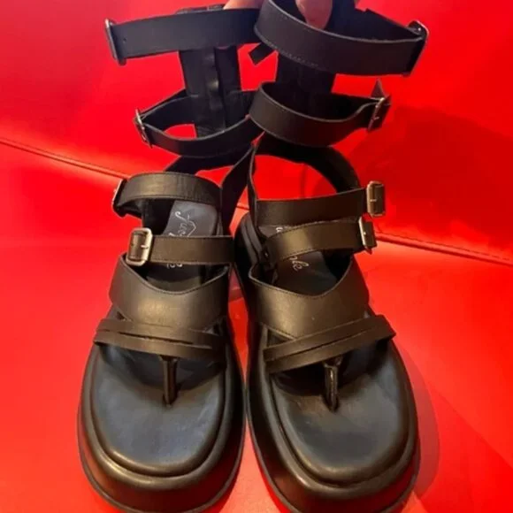 New Free People Jojo Gladiator Sandals Size 9 EU 40 MSRP: $148 Leather nwot - Picture 3 of 6